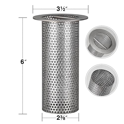 Colador comercial para desagüe de piso 3 pulg acero inoxidable miniatura 2