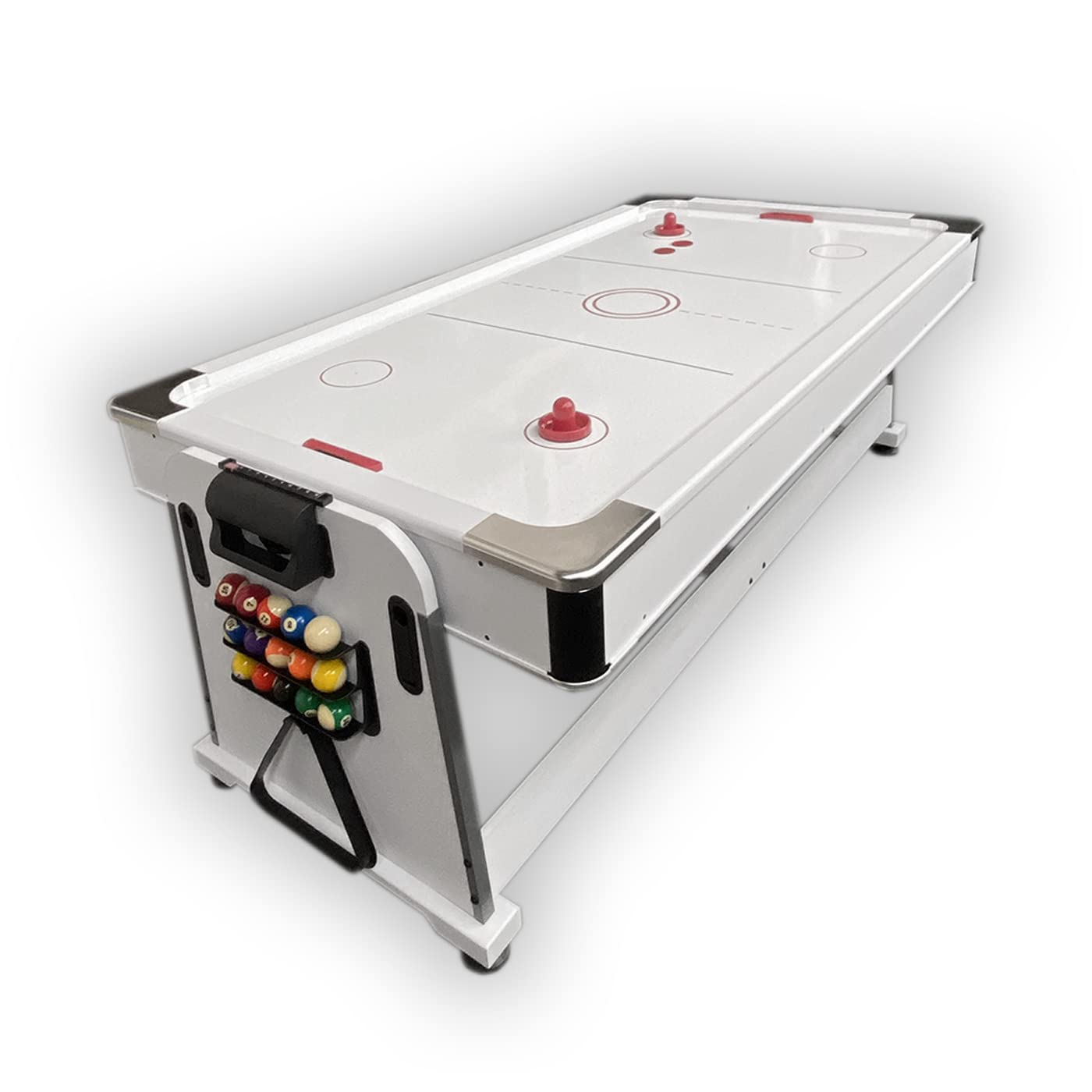 Table Multijeux Table Billard Transformable en Air Hockey – 7 Pieds Mattew Blanc Vert