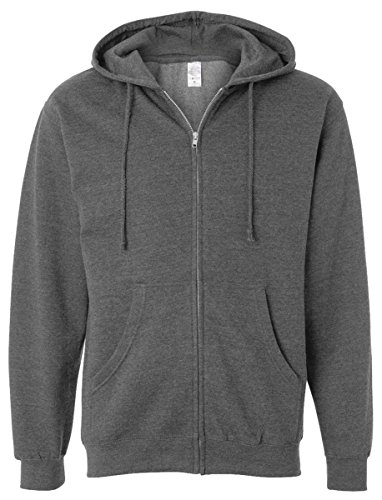 Independent Trading Co. Midweight Zip Hood Sweatshirt SS4500Z-GnmtlHth-MD