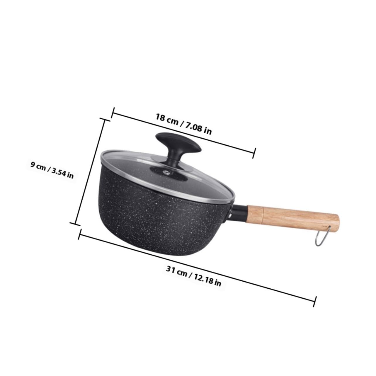 TOYANDONA Antihaft Küchen saucepan mit Deckel Langlebiger aus Umweltfreundlichem Material Sicherer Langer Griff Einfache Reinigung Vielseitig für Haushalt und Babyernährung Geeignet