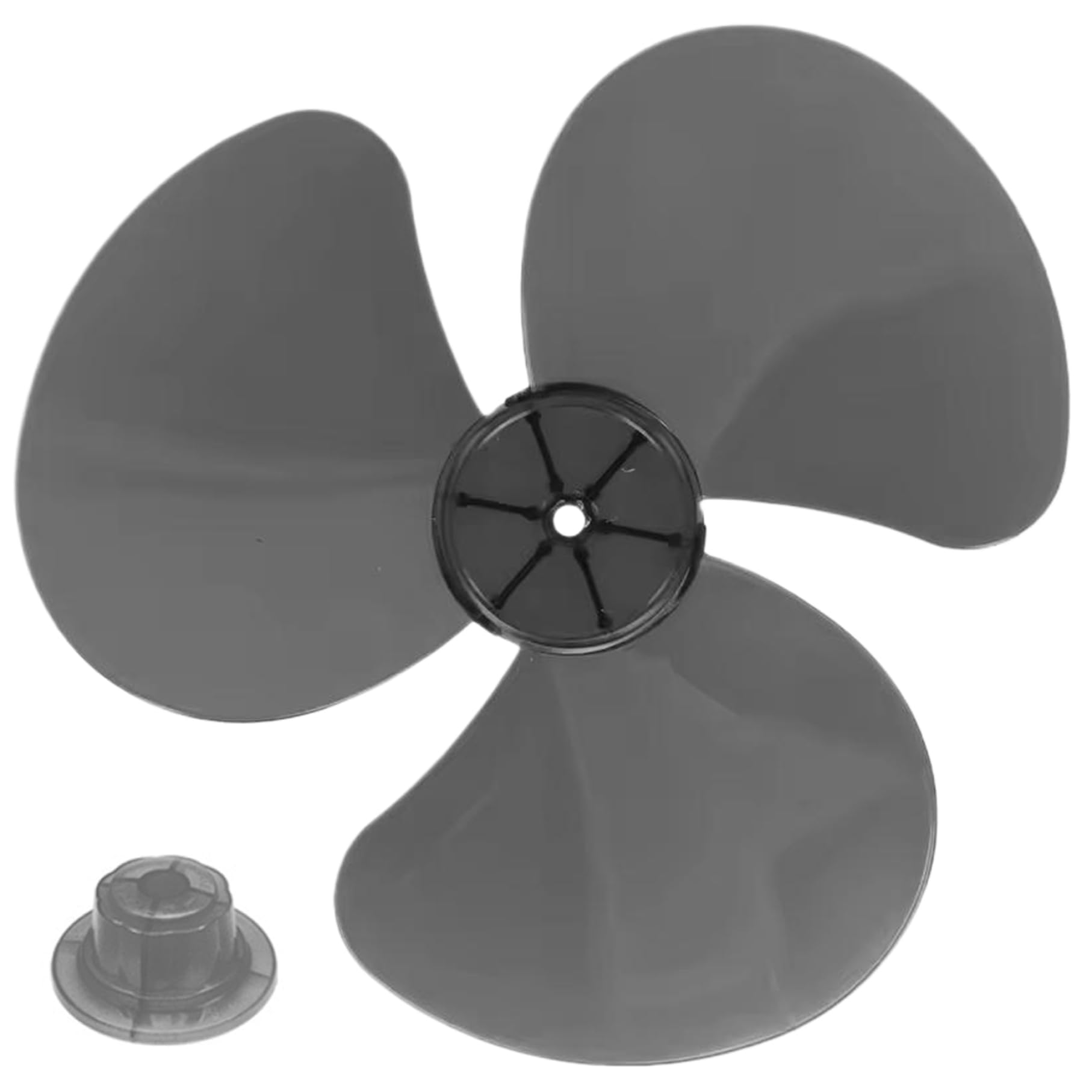 Pineeseatile 12 Inch Plastic 3-Leaves Fan Blades Replacement, Lightweight Reliable Spare Parts for Stand Desk Fan Household Indoor Cooling Equipment, Black