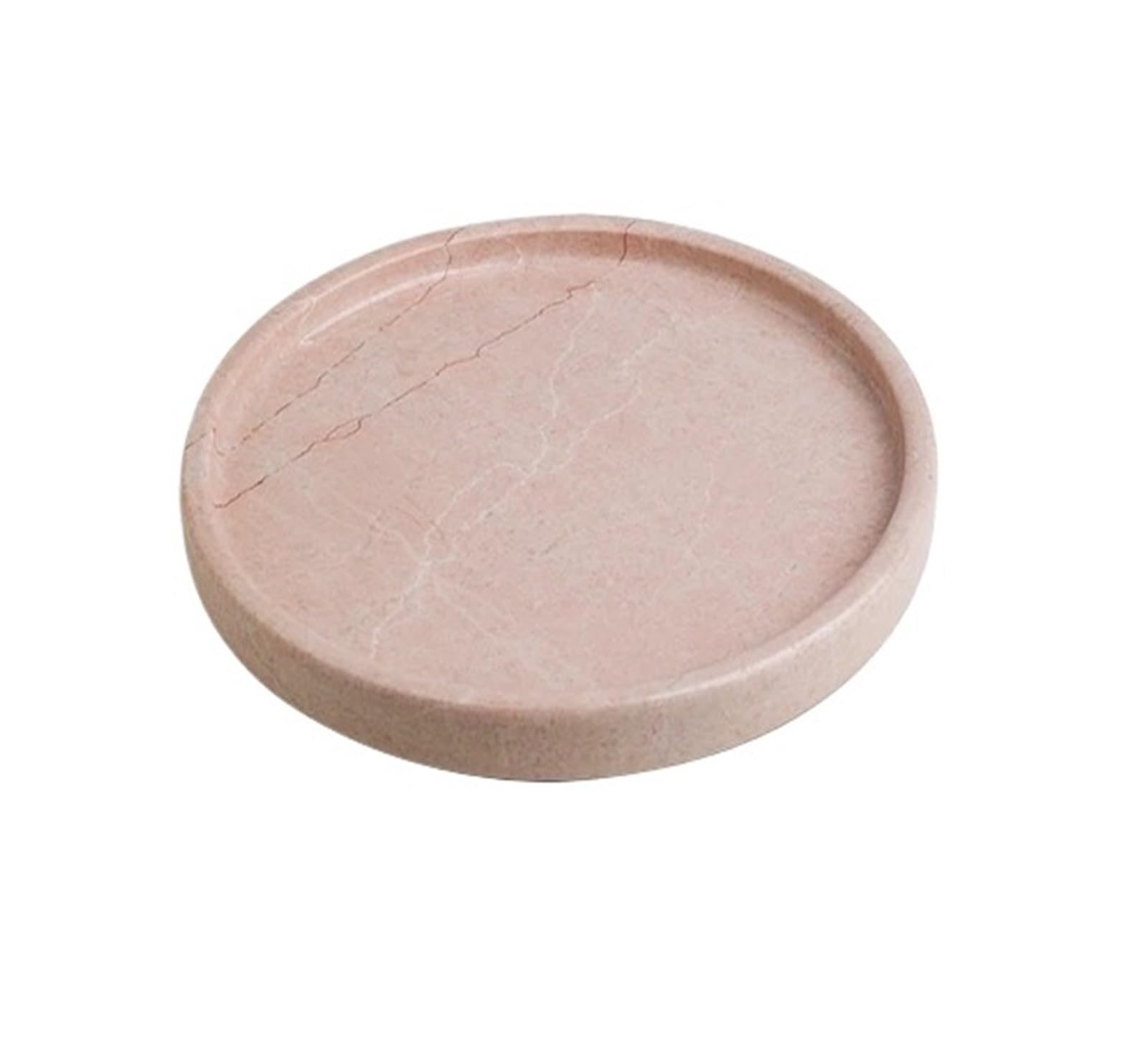 Bandeja para Perfumes Bandeja de mármol Rosa for Sala de Estar, Almacenamiento Decorativo, Escritorio, joyería, Perfume, Paleta, cafetería, Taza de té Avanzada(15x15x1.6cm)