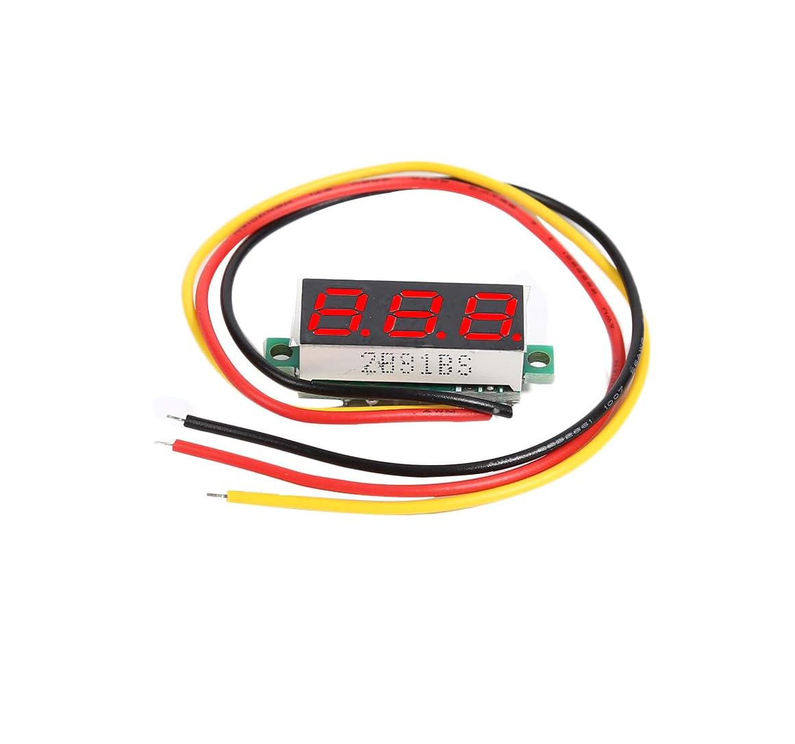 CentIoT - Mini Digital Voltmeter 0.28inch LED Display - 0-100V DC Three Wire (Red)-image-49