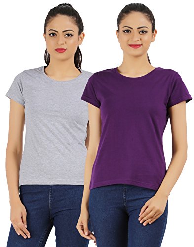 Image of Ap'pulse Women's Combo Regular Fit T Shirt (Pack Of 2)