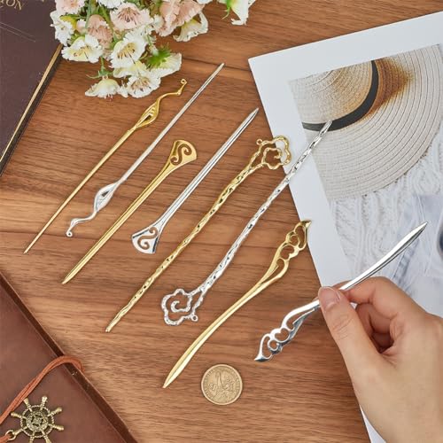 SUNNYCLUE 16pcs 8 Styles Metal Bookmark Set - Silver & Gold Alloy - DIY Crafting & Gifts, Gold, Silver - Image 3