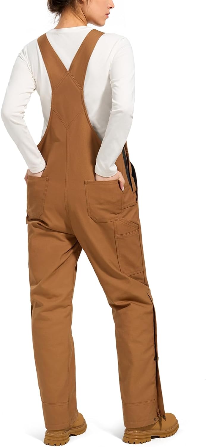 HISEA Insulated Bib Overalls for Women Ladies Winter Duck Canvas Workwear