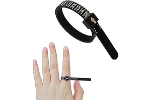1-Pack Ring Sizer Measuring Gauge for Accurate US Ring Size Determination