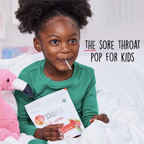 Lolleez Organic Lollipops for Sore Throat Relief – Variety Pack Perfect for Soothing A Sore Throat While Tasting Great– Strawberry, Watermelon & Orange Mango, 21- Count