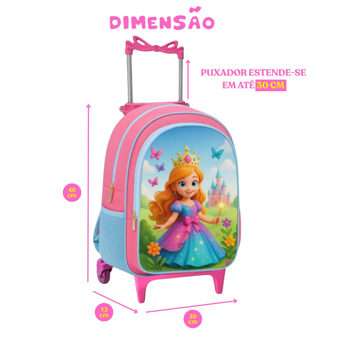 Kit Mochila Escolar Infantil Feminino Princesa com Rodinhas + Lancheira Térmica + Estojo em promoção! Veja a oferta e mais achadinhos de Mochilas escolares 7 Hoje é o melhor dia para comprar Kit Mochila Escolar Infantil Feminino Princesa com Rodinhas + Lancheira Térmica + Estojo com aquele preço maroto! Promoção! Aproveite a oferta! 7
