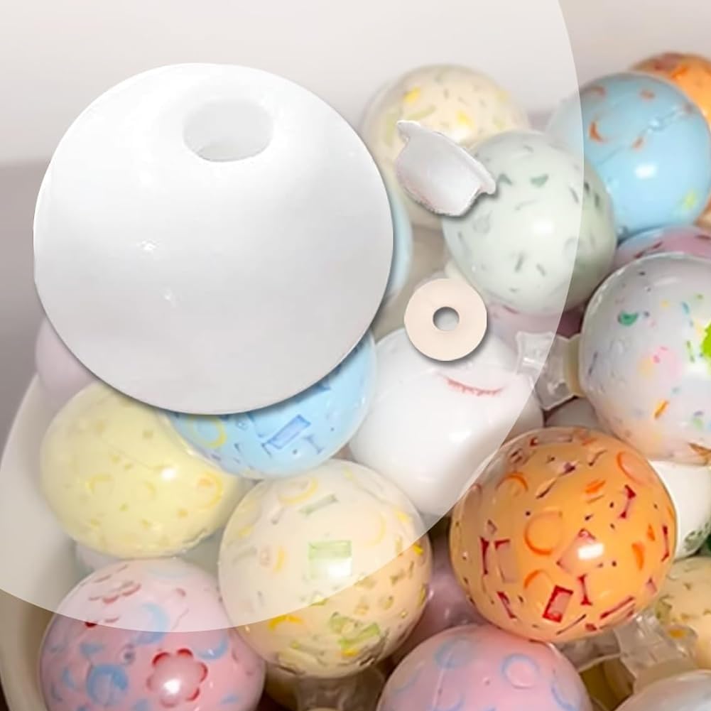 24-Pc DIY Stress Ball Making Kit - Milky Blank Silicone Skins With Vacuum Tool For Custom Fidget Balls