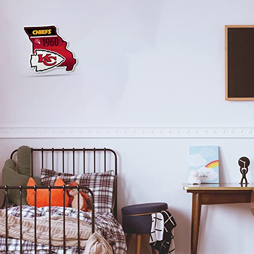 Image of Rico Industries NFL Football State Shape Shape Cut Pennant - Home and Living Room Decor - Soft Felt EZ to Hang