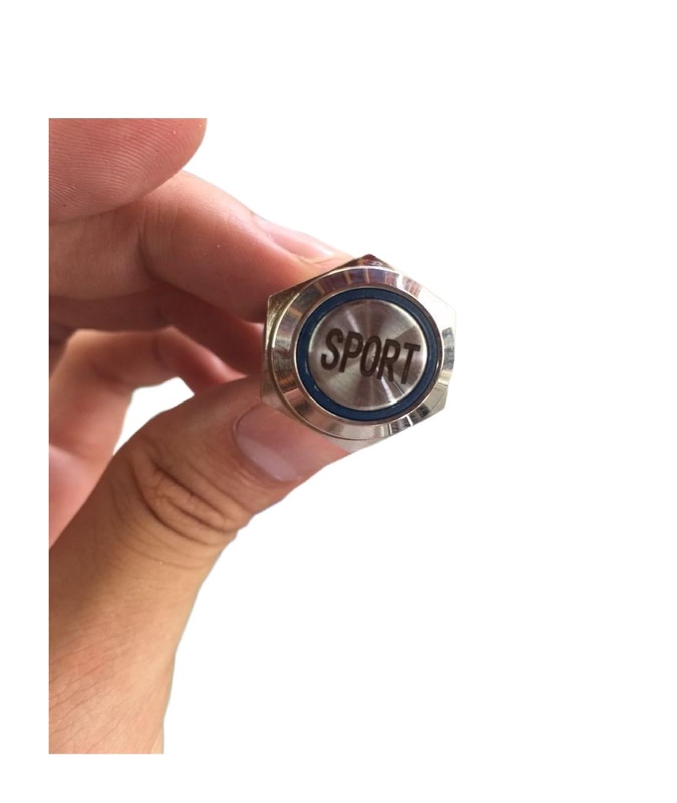 Interrupteur étanche en acier inoxydable 19mm bouton LED bleu 6V haute finition