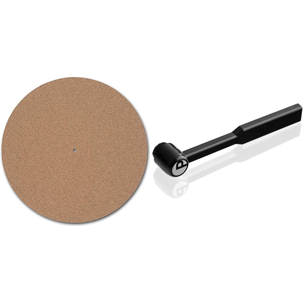 Pro-Ject Audio Systems Cork-IT Turntable Platter Mat Upgrade & Clean-IT, Carbon Fibre Stylus Brush, Original product