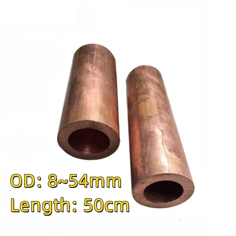 Tubo de cobre T2 de longitud estándar - Diámetro exterior de 8 a 54 mm, espesor de pared variable, tubo de cobre hueco(50cm,OD 32x ID 28mm)