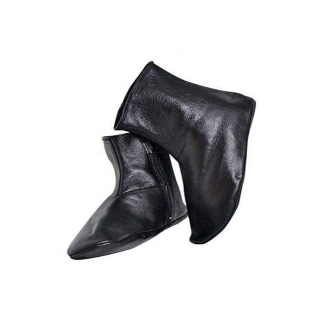 Unisex Leather Winter Socks Slippers Sportswear Athletic Leather Winter Socks Moisturizing Socks (Black, Free Size)-image-41
