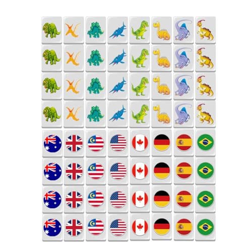 Jeu de Mahjong avec tuiles à motif de drapeau pour animer vos fêtes