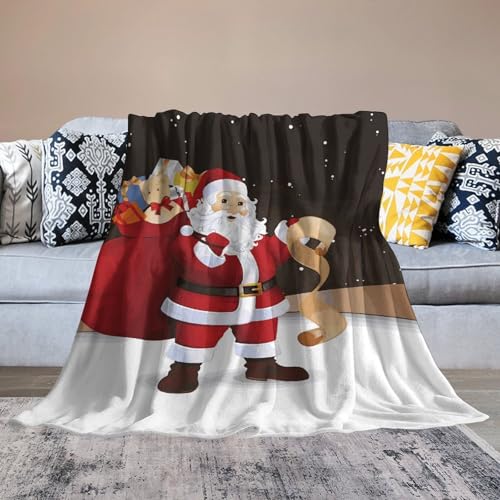 Couverture en flanelle Merry Christmas 127x178 cm plaid jeté de lit