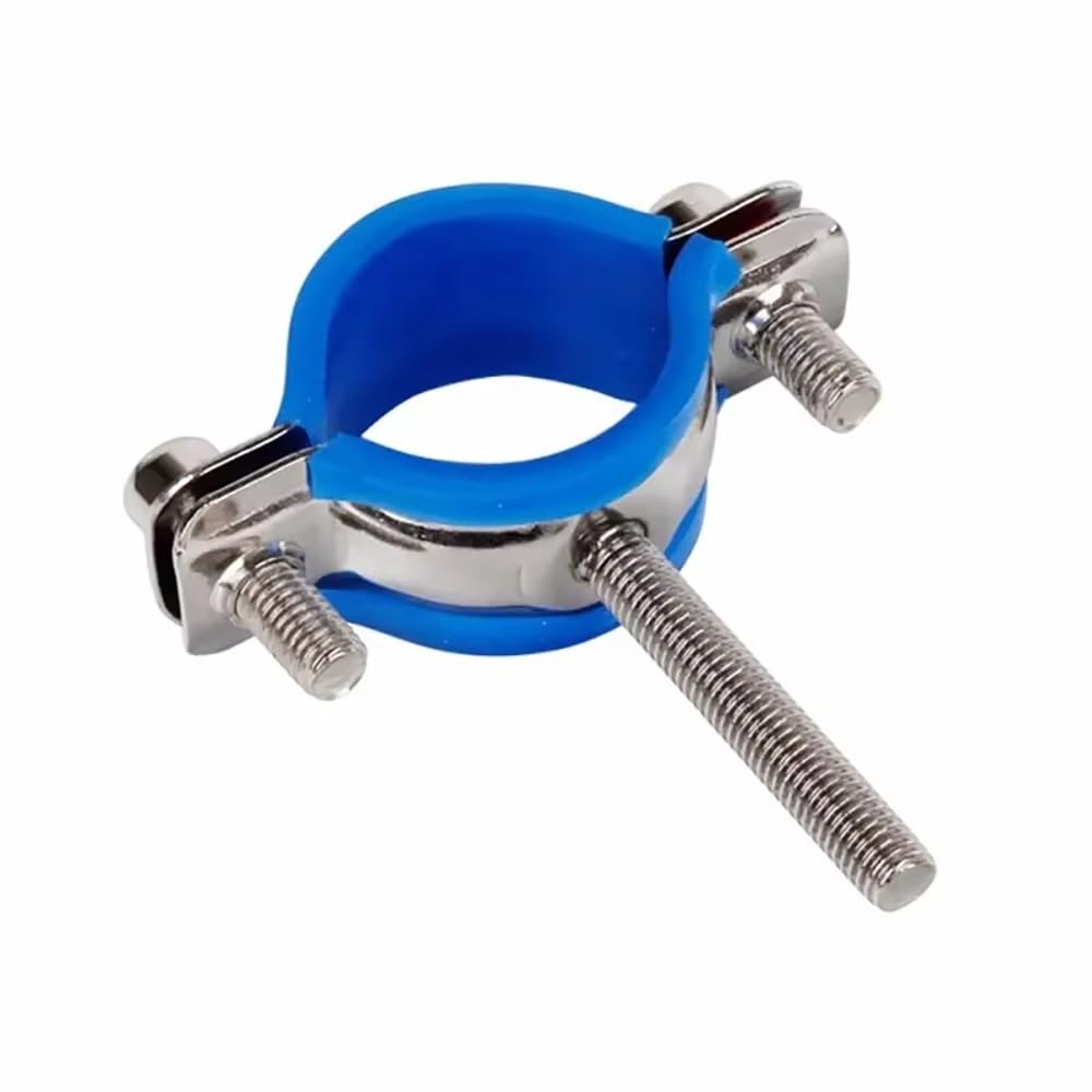 Adjustable Pipe Bracket Clamp M8 50mm Screw Rod Hanger, 304 Stainless Steel, for Multiple Sizes(15 19mm)