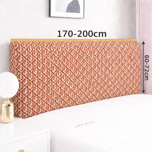 Image of HOMETHREADS Stretchable Lycra /Velvet Headboard Cover | Soft, Dust-Proof & Wrinkle-Resistant Bed Back Protector | Fits Leather, Wooden & Fabric Bedsides | for 6ft to 6.5ft Beds (Coffee, 178x65Cm)