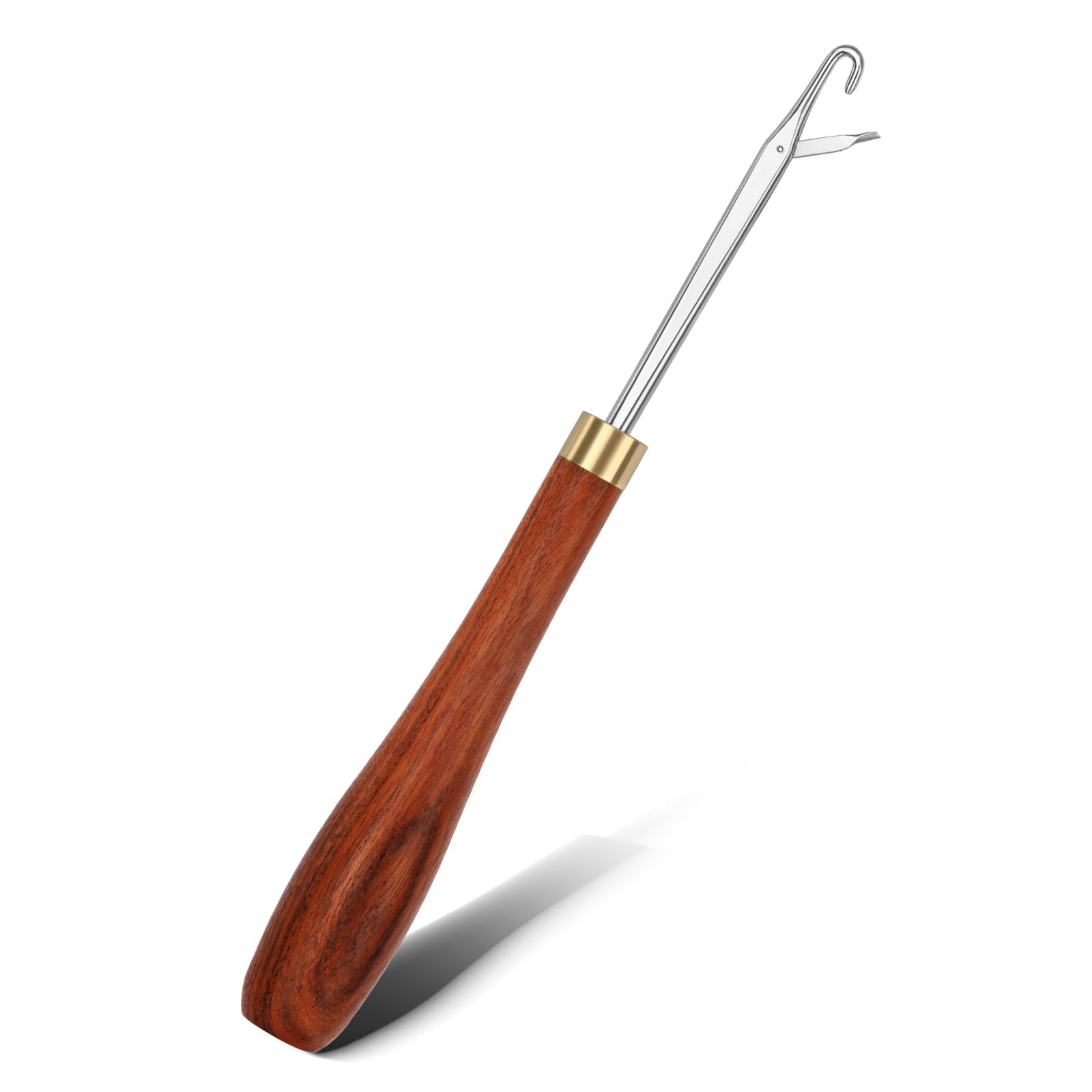 ENCHOL Latch Hook Tool, Wooden Latch Hooks, Latch Hook Crochet Needle for Carpet Making, Hair Extension, Feather and Yarn Craft โ image 1