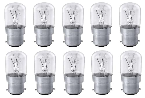 Image of Luxsa Lighting Pack of 10 Pygmy 15w bc B22 Clear Sign Appliance Sewing Fridge Freezer Lava Lamp 60 Lumen 2800k Glass Warm White Bayonet Cap