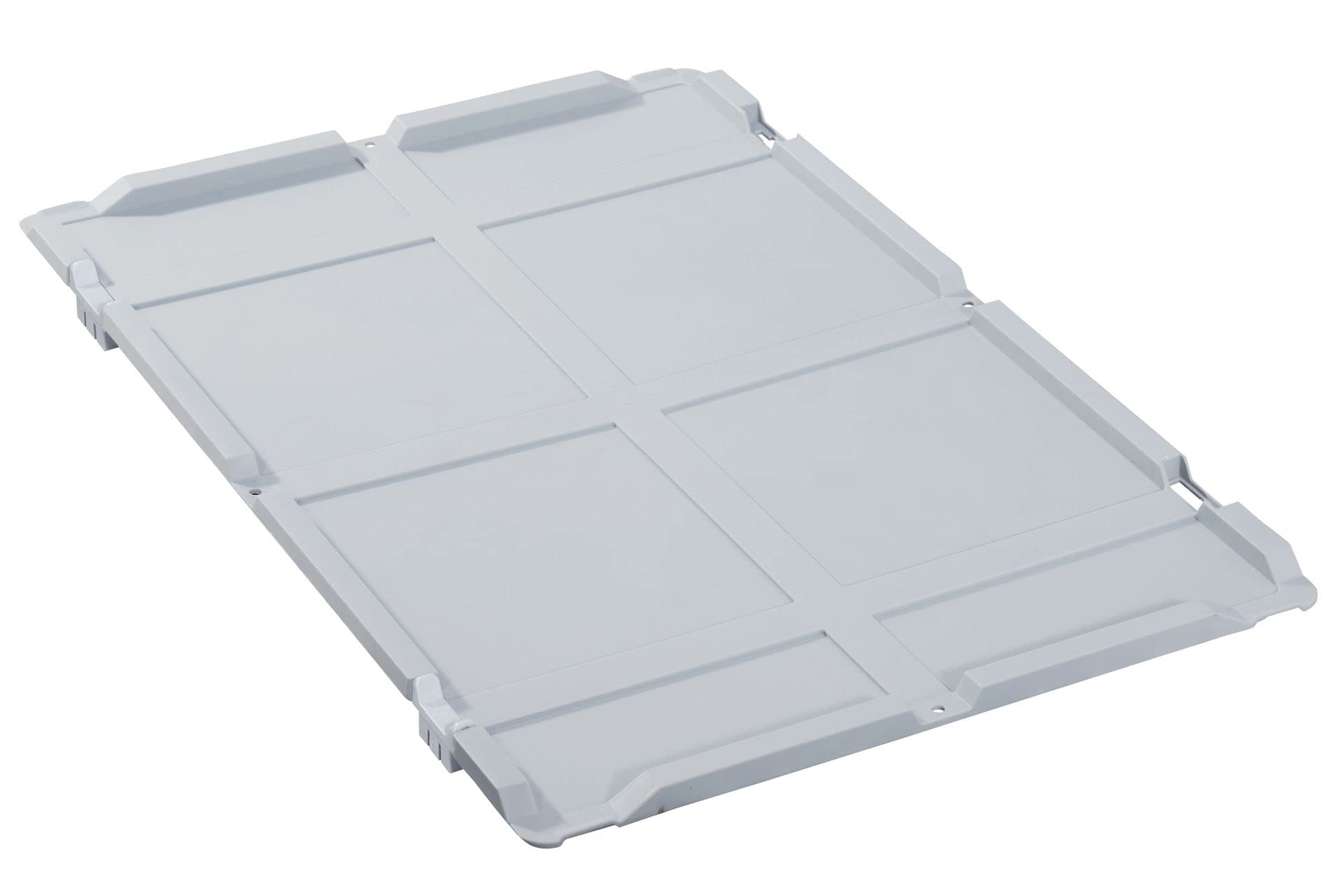 SuperSparSet 10x Scharnierdeckel Set Eurobox NextGen mit 2 grünen Schiebeschnappverschlüssen | BxT 40x60cm | Eurobehälter, Transportbox, Transportbehälter, Stapelbehälter
