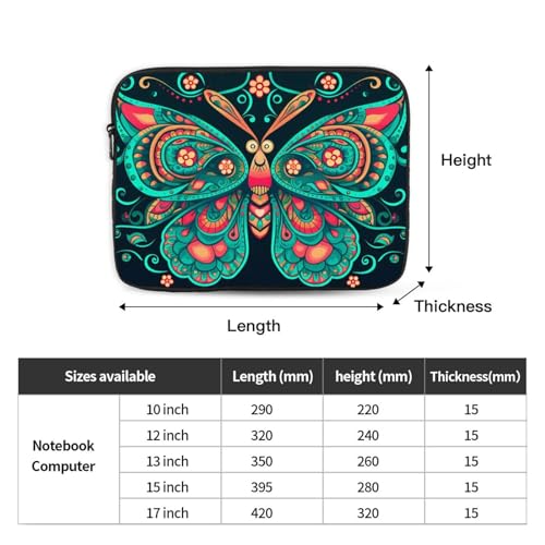 Elegant Butterfly Laptop Sleeve Case 17 Inch Suitable For Notebook Computer Tablet Traveling Carrying Simple Case4