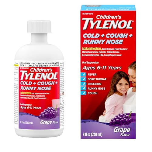 Image of Children's Tylenol Cold + Cough + Runny Nose, Acetaminophen, 8 fl. oz
