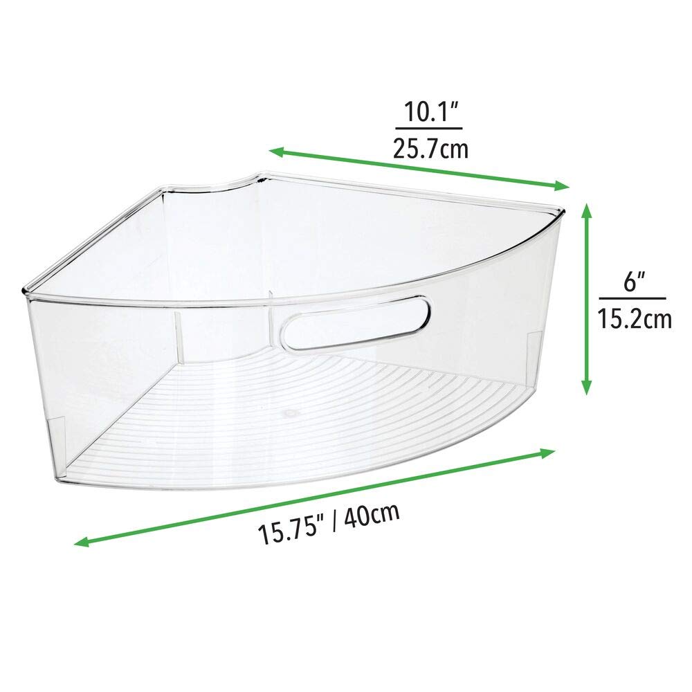 mDesign Kitchen Plastic Lazy Susan Storage Turntable Organizer