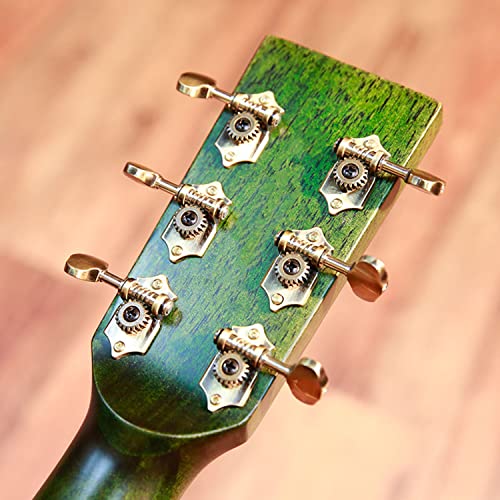 Guitare acoustique 41″ pour débutant adulte ado pleine taille Guitarra Acustica avec sac de transport, accordeur, médiators, cordes, capodastre, tissu, sangle – Vert - Les Beatles, Paul McCartney, John Lennon, RIngo Starr, George Harrison Guitare acoustique 41" pour débutant adulte ado pleine taille Guitarra Acustica avec sac de transport, accordeur, médiators, cordes, capodastre, tissu, sangle - Vert – Image 7