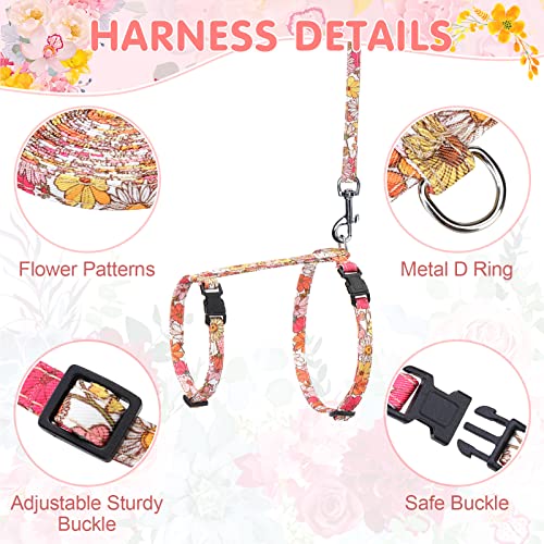 FATCOOLGOO Cat Leash and Harness Set - Adjustable Escape Proof Kitten Harness, Flower Cat Collar Breakaway with Bell and… - Image 3