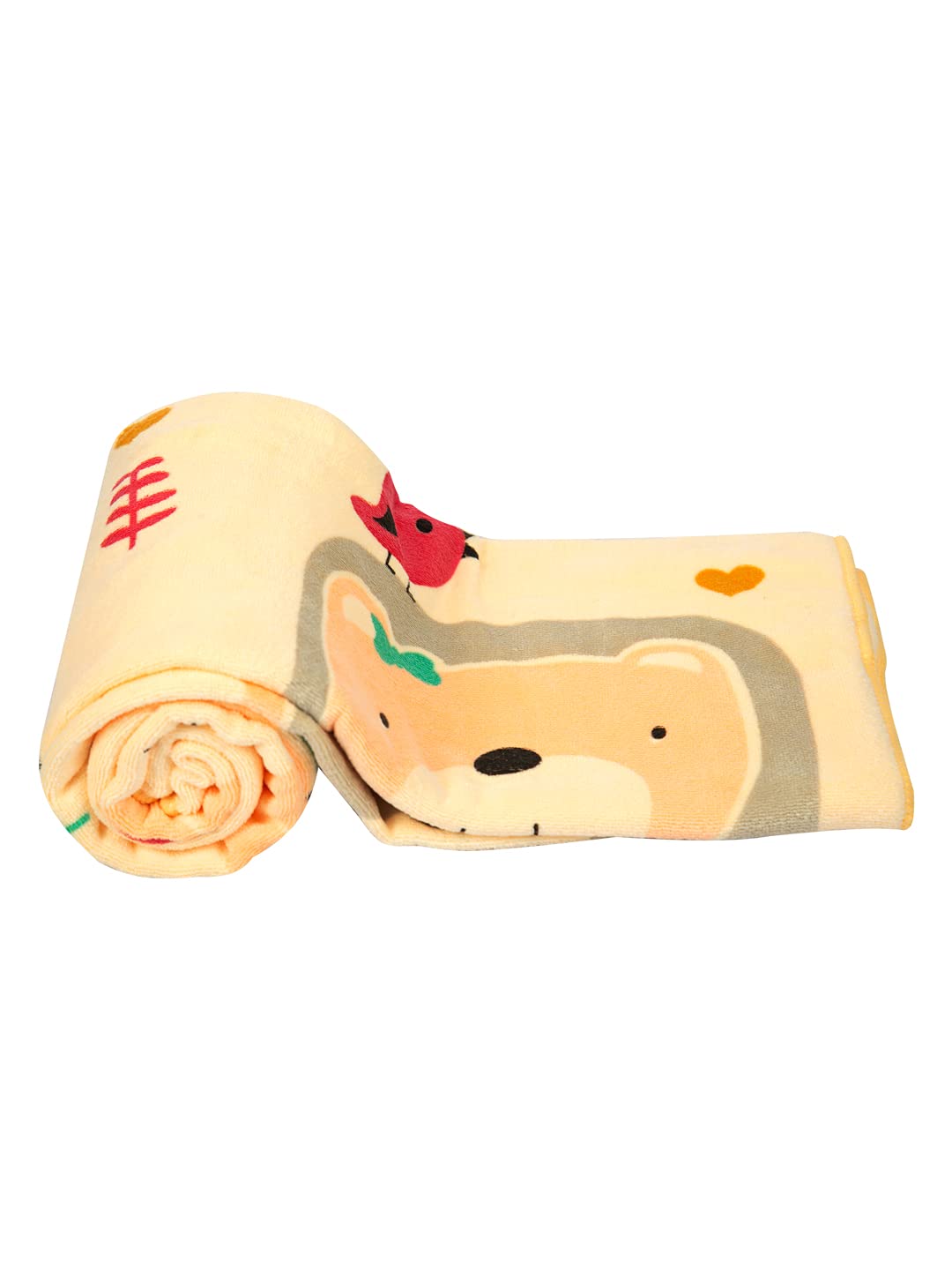 Mee Mee Micro Fiber Baby Bath Towel for New Born | Wash Cloth, Quick Absorbent, Extra Soft Cotton Towels for Kids/Toddlers/Infants/Babies, Pack of 1, Orange 70X110 CM