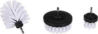 CAR DETAILING DRILL BRUSH 3 SOFT | Soft Cleaning Brush Set for Drill Machines | 3 Pieces | Wheels | Subfloor | Engine Cleaning | Household | Universal Brushes | White