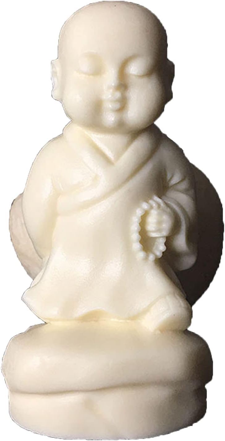 statuetka Buddy, Śliczna mała figurka mnicha Buddy ozdoba akcesoria do herbaty