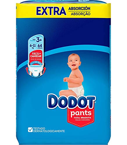 Dodot Pants Pañales Talla 3+ (6-11kg) 64 Pañales