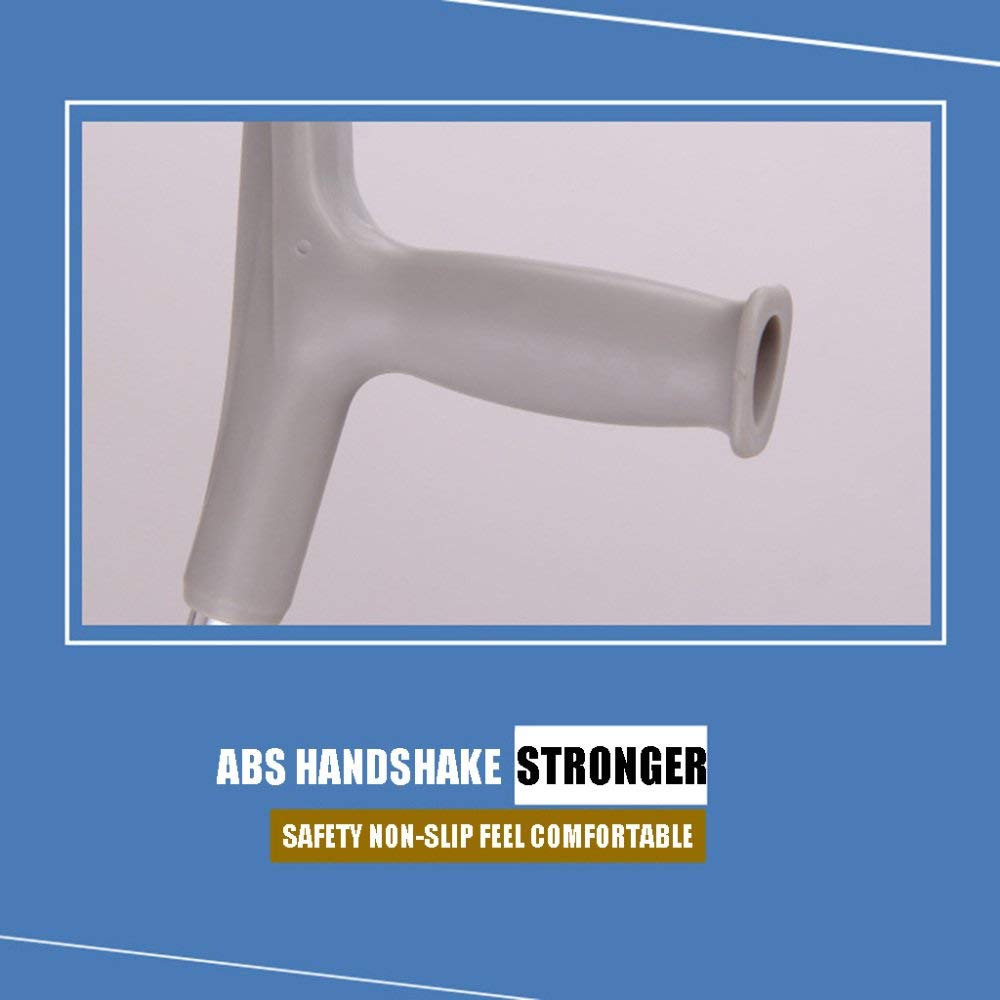 Muletas de aleación de Aluminio Muletas de Codo Ayudas para Caminar Esguinces de Miembros Inferiores Uso por Personas fracturadas, Blanco