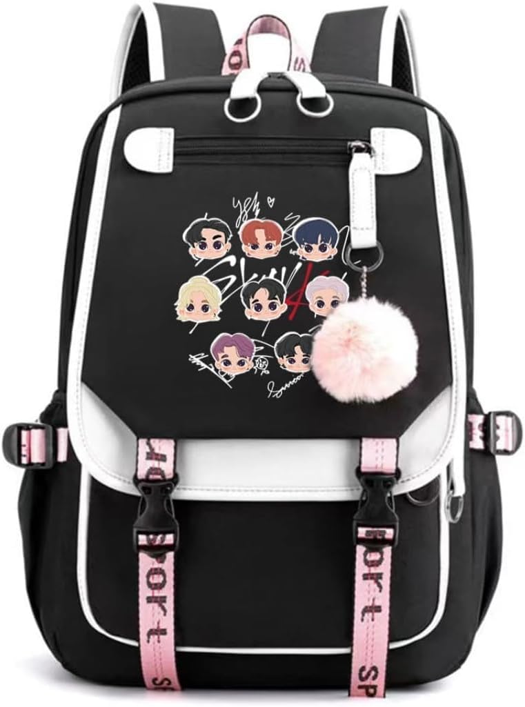 Stray Backpack Merch, Book Bag Casual Backpack (Pink1)