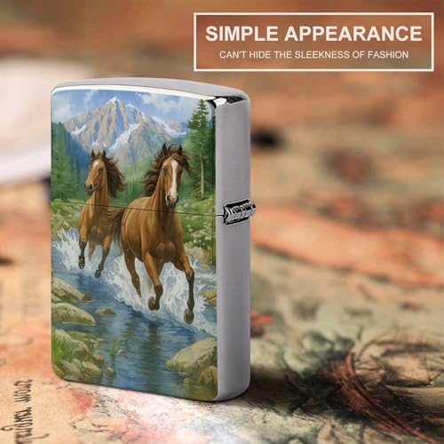 Funda de Encendedor de Cobre Horses Classic miniatura 6
