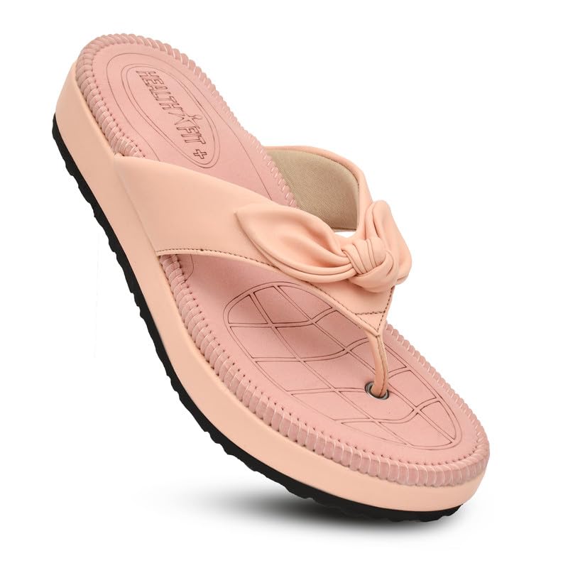 Image of HEALTH FIT Orthopedic with Super Extra Soft Ortho Care Anti-Skid Doubleu Flip-Flops for women Slippers /Doctor Chappal & Footwear HF330
