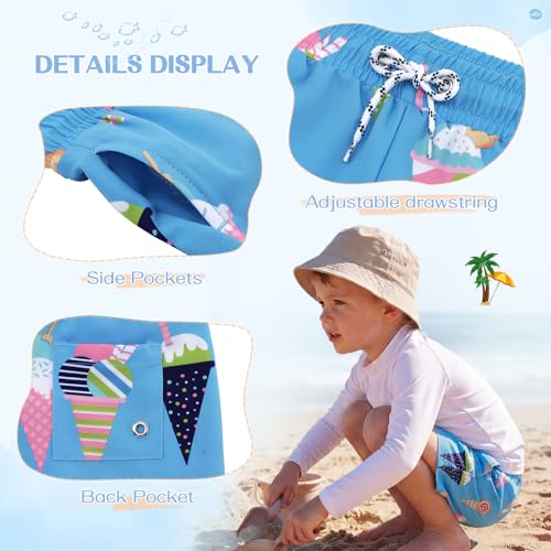Image of American Trends Boys Swim Trunks Toddler Swim Shorts Bathing Suit Kids Swimsuit Youth Swimwear