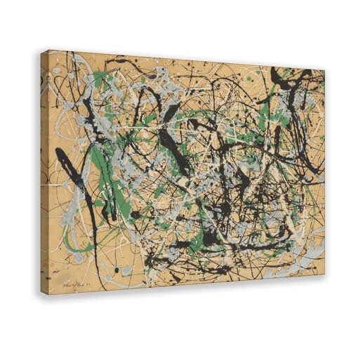 Impression sur toile Numéro 17 de Jackson Pollock tableau 30x45 cm