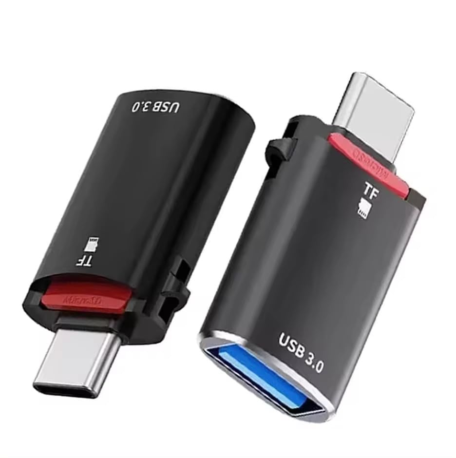 WISTAR OTG TYPE C to USB Card Reader 2 in 1 TF SD Card Reader TYPE C to USB 3.0 Adapter for iPhone 15 Memory Card Adapter High Speed USB 3.0 Adapter for iPhone 15, Samsung, Xiaomi, Huawei P40