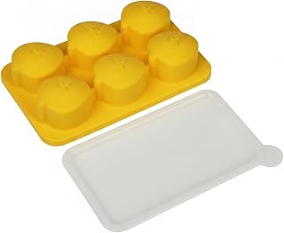 Bar & Kitchen Counter Essential: Strawberry Heart Silicone Ice Cube Tray with Lid, 100ml Large Capacity Mold