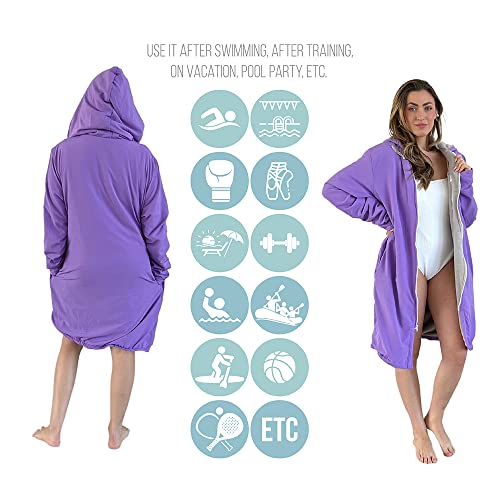 MACAR Waterproof Swim Parka with Fleece Lining – Ideal for Poolside & Outdoor Activities4