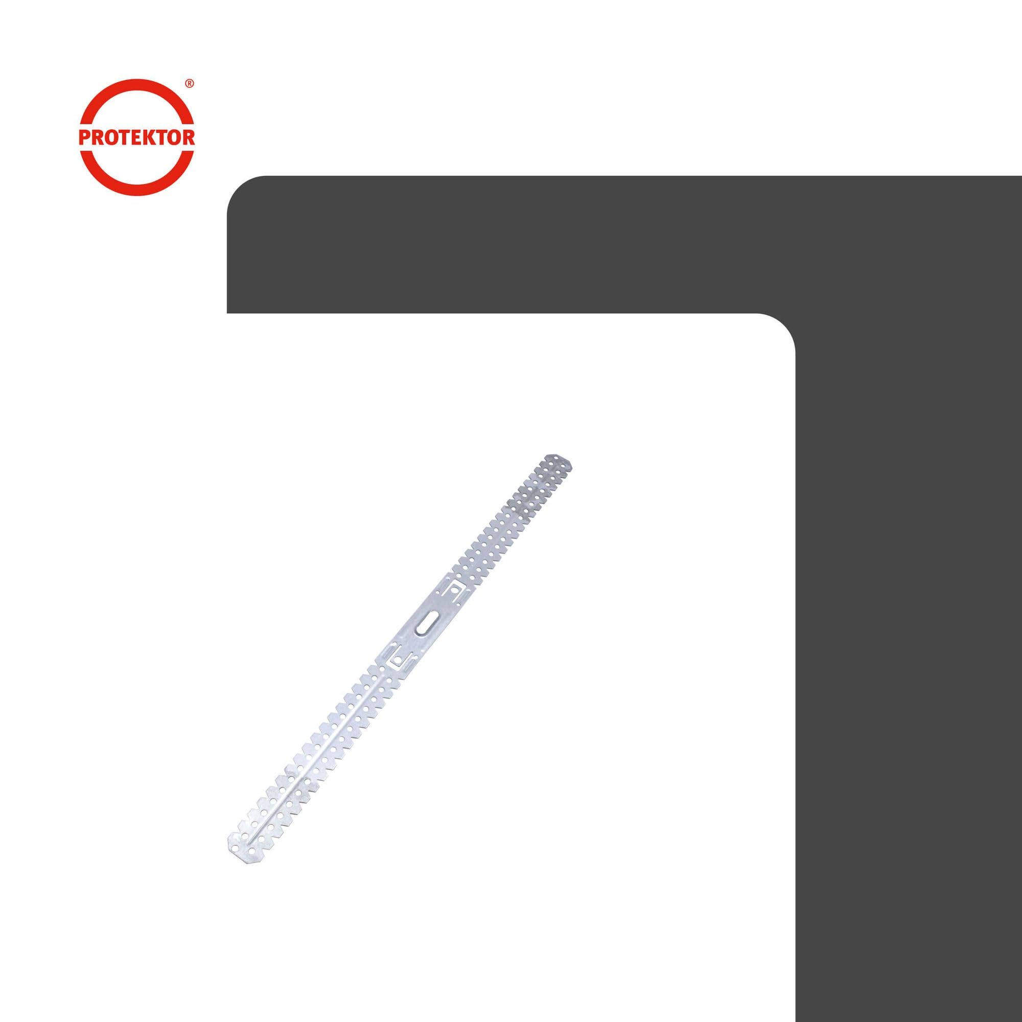 PROTEKTOR 100x Colgador directo plano 6159 125mm acero galvanizado | Colgador de techo para perfiles CD 60/27, paneles de yeso, fijación directa al techo rugoso