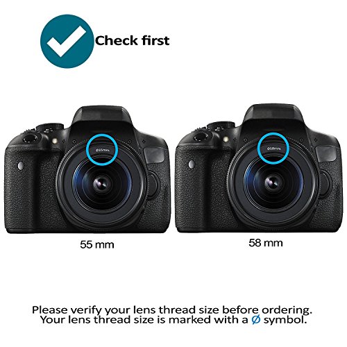 55Mm And 58Mm Digital Tulip Flower Lens Hood For Nikon D3500, D5600, D3400 Dslr Camera With Nikon 18-55Mm F/3.5-5.6G Vr Af-P Dx And Nikon 70-300Mm F/4.5-6.3G Ed #TOP1
