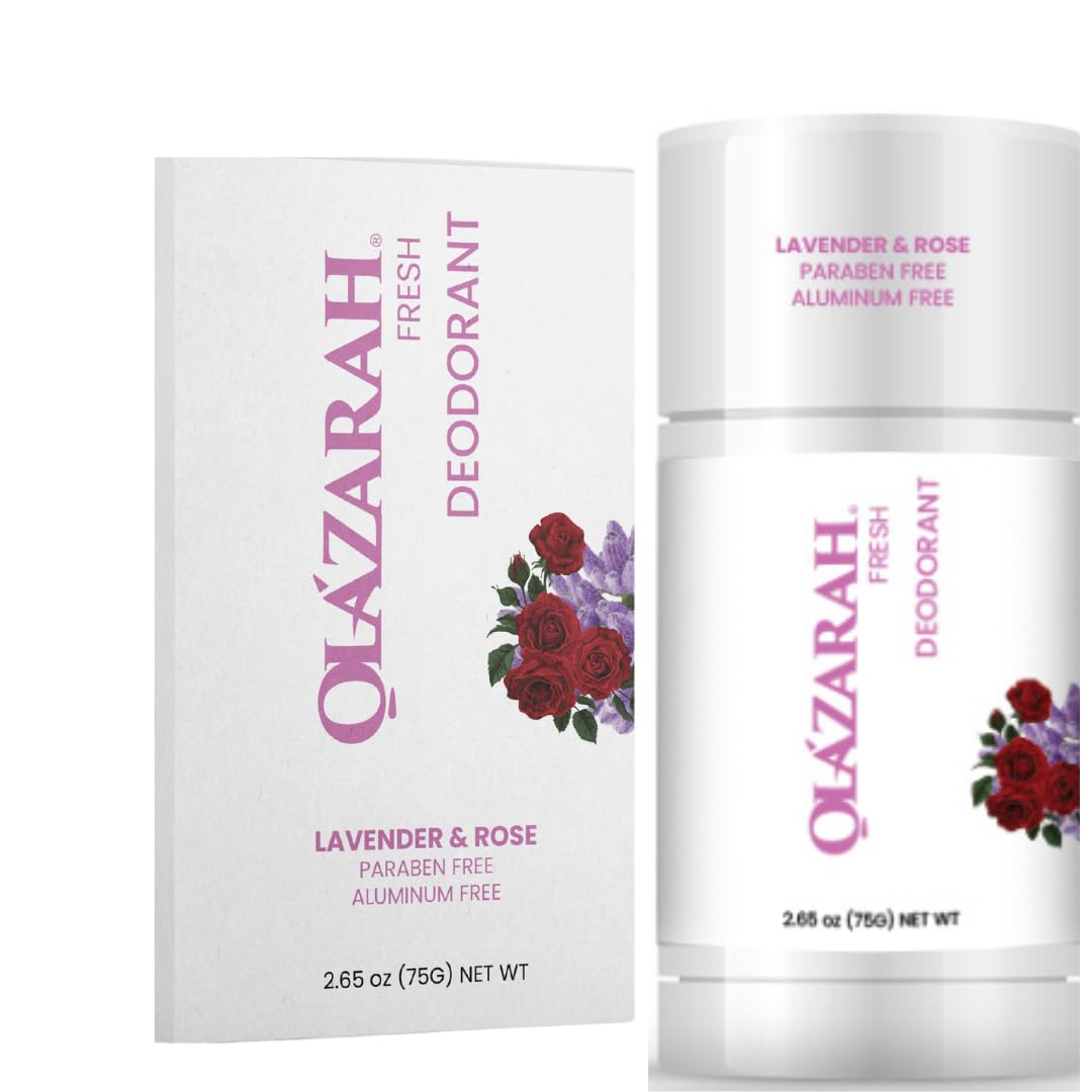 Natural Lavender & Rose 48-Hour Antiperspirant Deodorant Stick: Stain-Free Protection for Women and Men, 2 oz.
