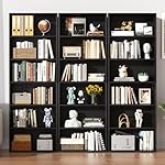 Shintenchi Bookshelf,6-Tier Open Bookcase and Bookshelves,6 Shelf Display Storage Shelves Floor Standing 70.6 inches Tall Bookcase for Home Office, Living Room (Black) - Image 4