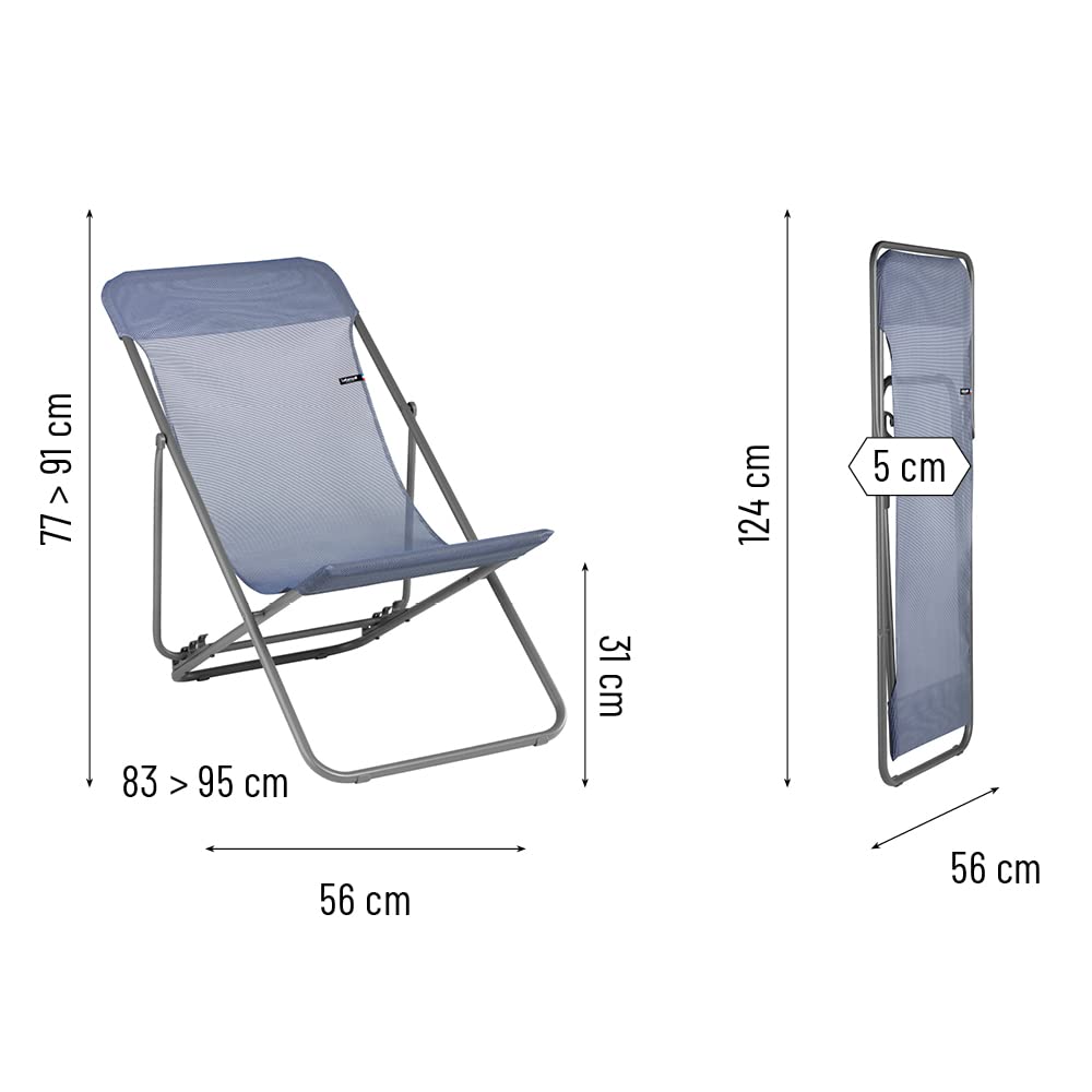 Lafuma TRANSATUBE 2 Chaise, Batyline, Océan II, 83 x 56 x 94 cm