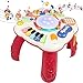 Spieltisch Baby Spielzeug ab 1 2 3 Jahre Kinderspielzeug Motorikspielzeug Lernspielzeug Activity Center Baby mit Lichtern Musikspielzeug Kinder Spielzeug Geschenk Mädchen Junge ab 1 2 3 Jahre